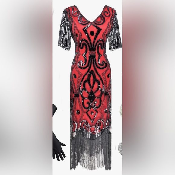 Fundaisy Other Gatsby Inspired Sequin 92s Flapper Dress Size Xxl